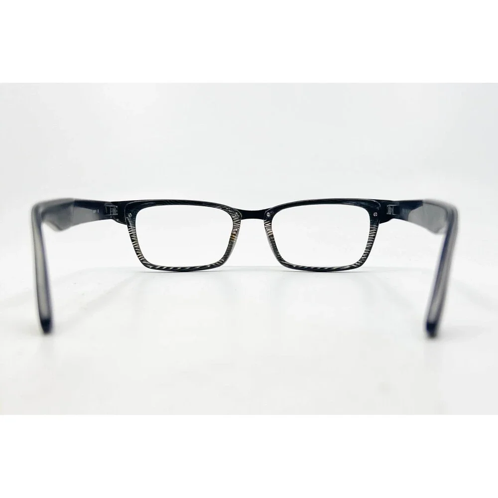 Zen Barcelona Eyeglasses ZR29 C.2 Black Wood Grain Rectangle Frames Spain 52-19